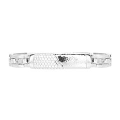 1.93 Carat Princess Brilliant Cut Diamond 18 Karat White Gold Link Bracelet