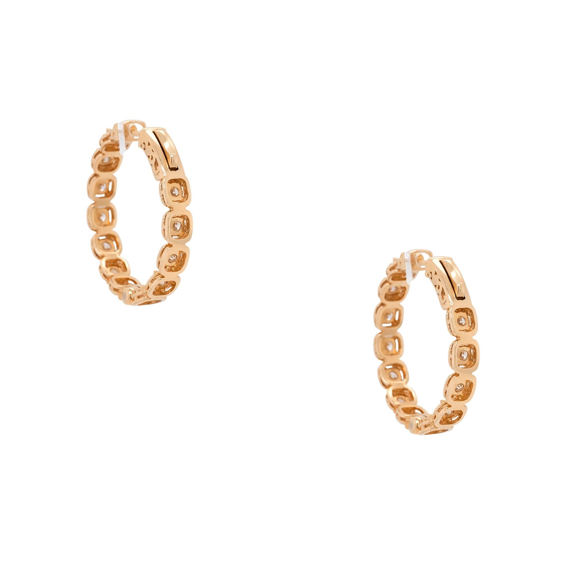 1.93 Quilate Diamante Redondo Inside Out Aros 14 Kilates En Stock en Nuevo estado para la venta en Boca Raton, FL