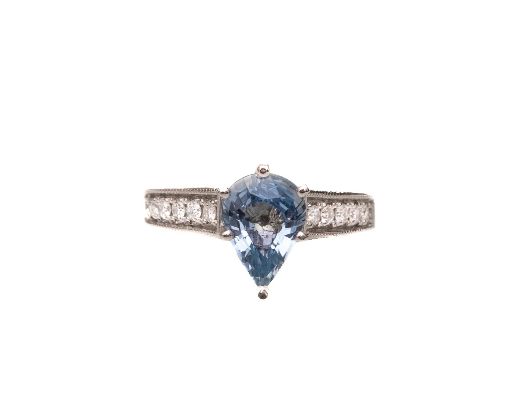 1.93 Carat Sapphire and Diamond Ring In New Condition In Atlanta, GA