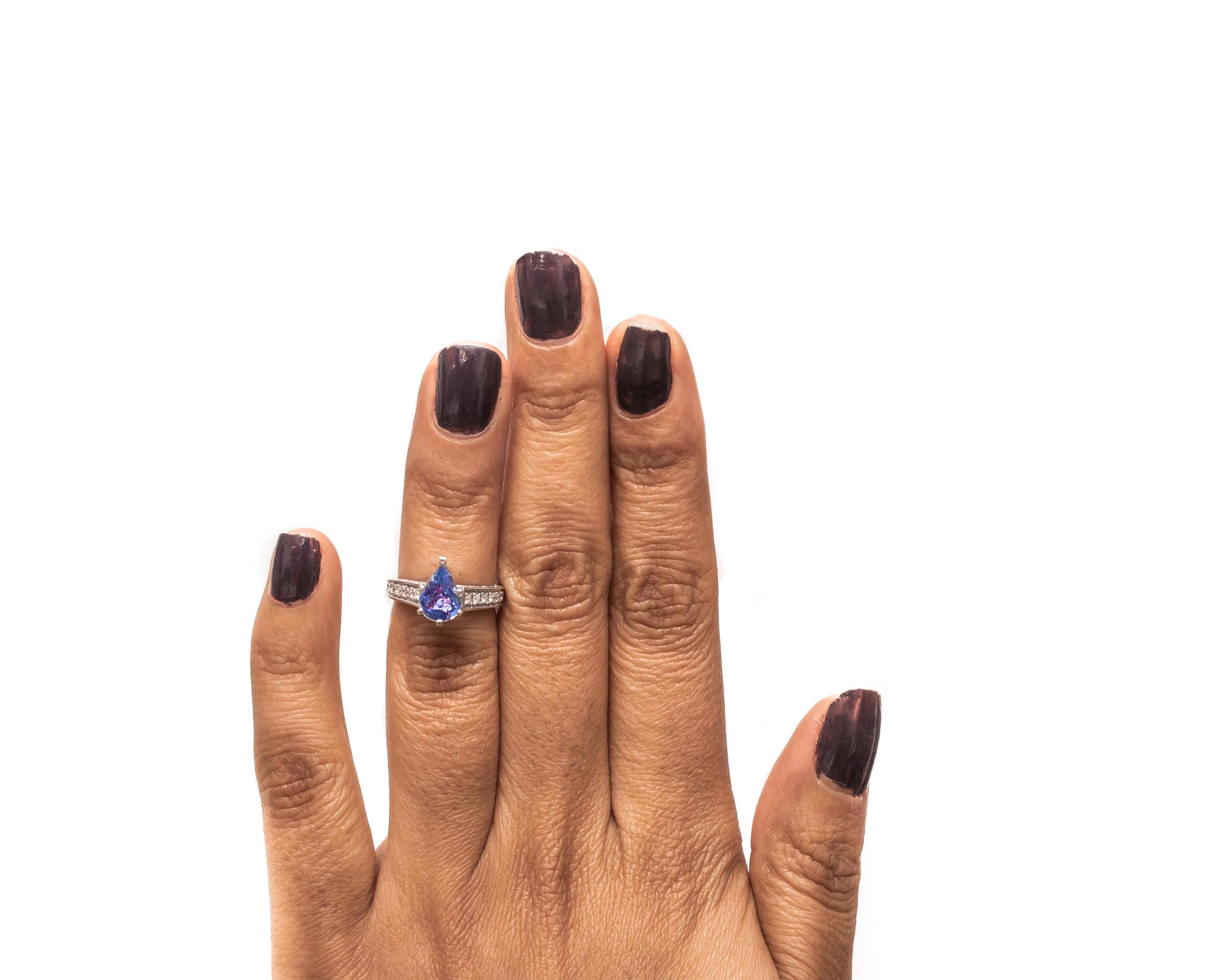 Women's 1.93 Carat Sapphire and Diamond Ring