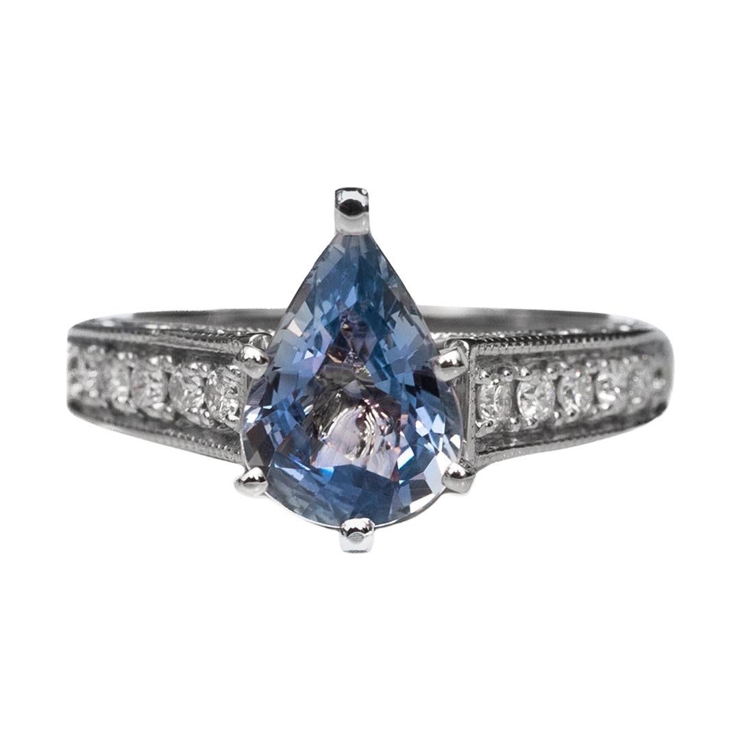 1.93 Carat Sapphire and Diamond Ring
