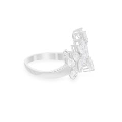 1.93 Carat SI/H Pear Marquise Diamond Wrap Ring 14 Karat White Gold Fine Jewelry