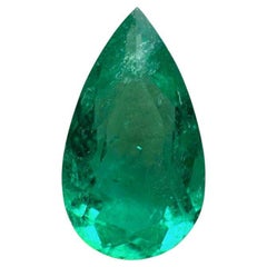 1.93 Carat Spring Green Colombian Emerald - Pear-Cut May Birthstone Gem