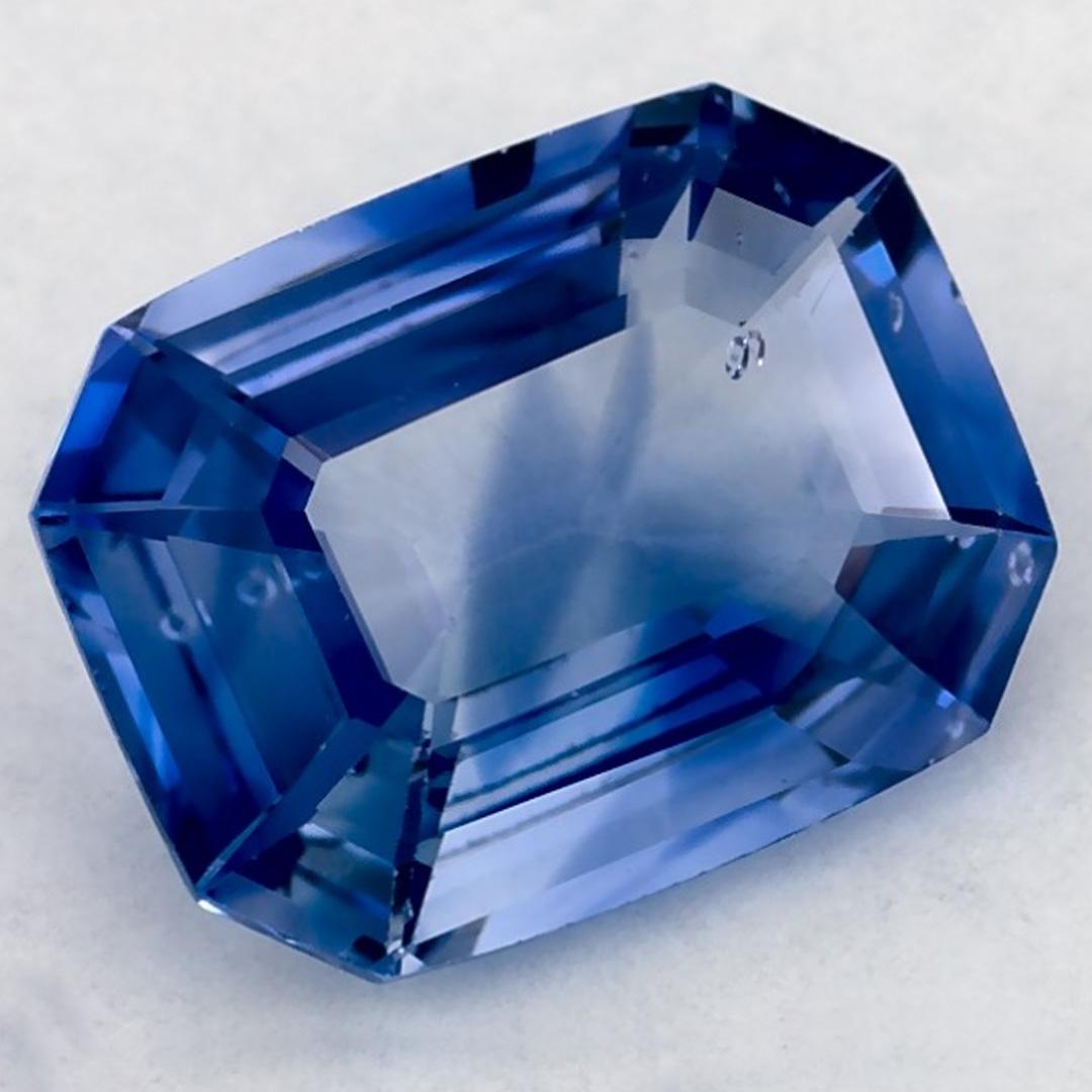1.93 Ct Blue Sapphire Octagon Cut Loose Gemstone In New Condition For Sale In Fort Lee, NJ