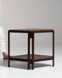 1930-1939 France Rich Walnut Brown Octagonal Walnut Side Table