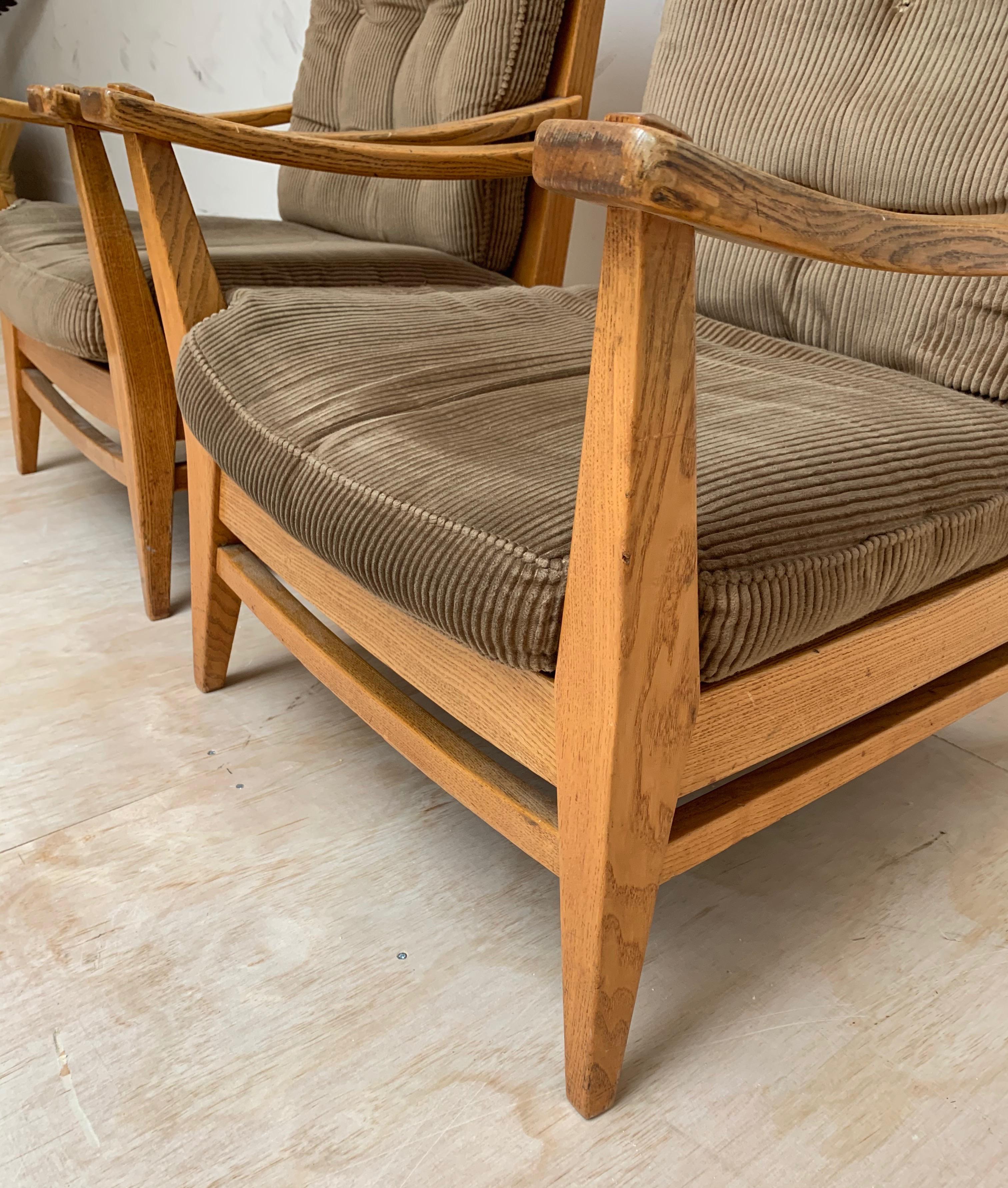 1930-1940, rara coppia di sedie da salotto in Oak di Bas Van Pelt dal design modernista in vendita 5