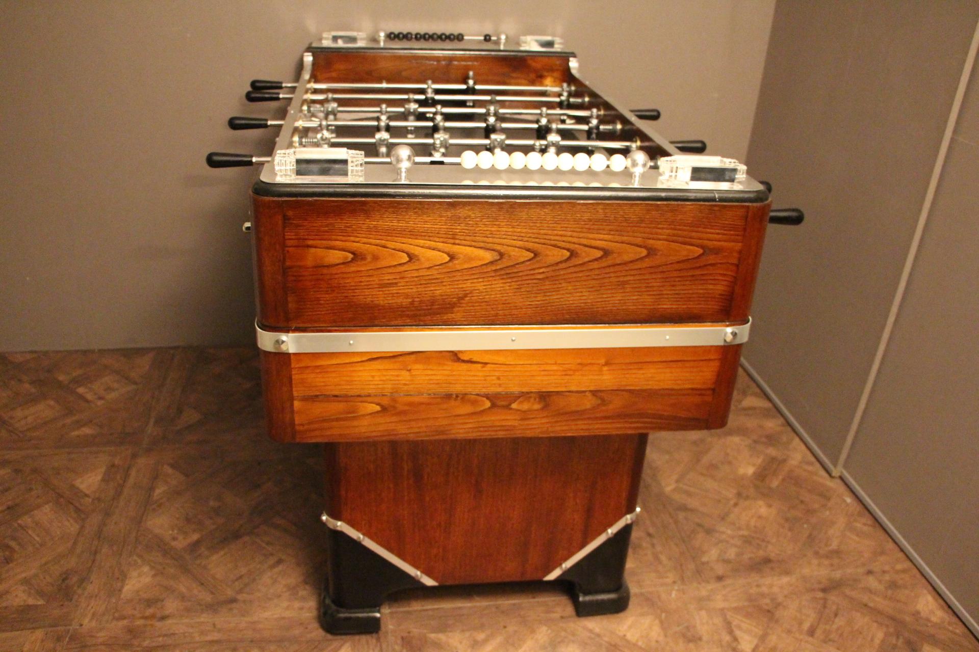 1930s-1940s Wood and Aluminum Foosball Table, Football Game Table 4