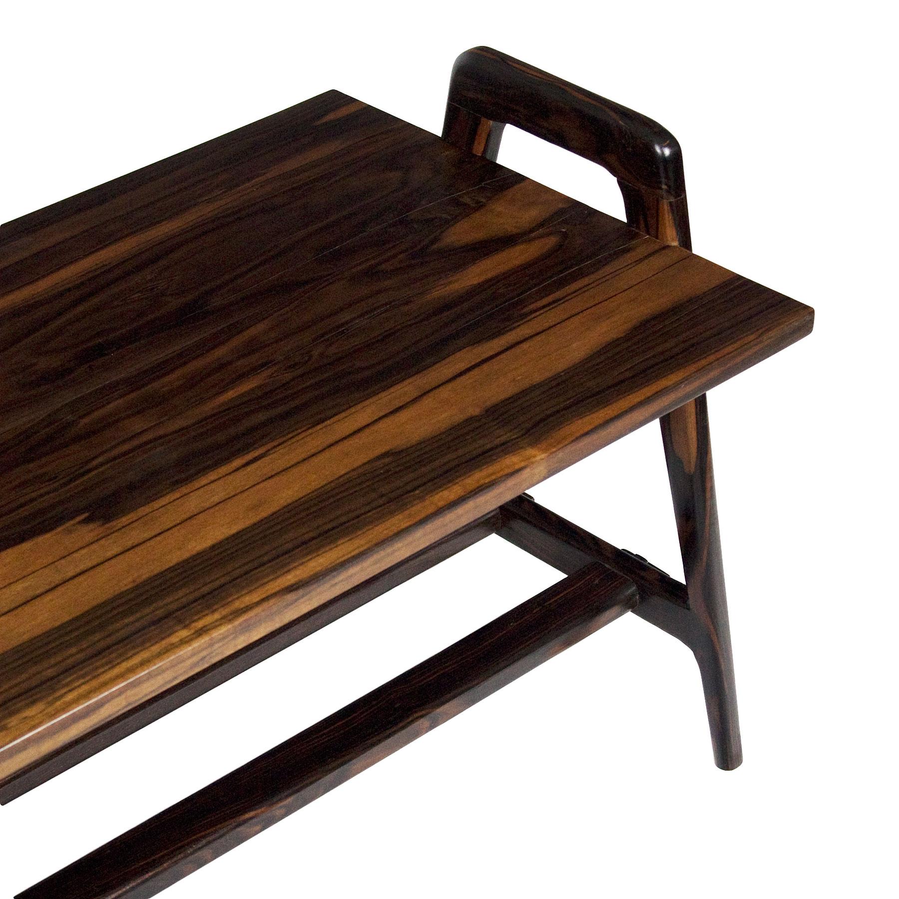 1930-1939 Art Deco Coffee Table, Macassar Ebony, French Colonies Work, France  2