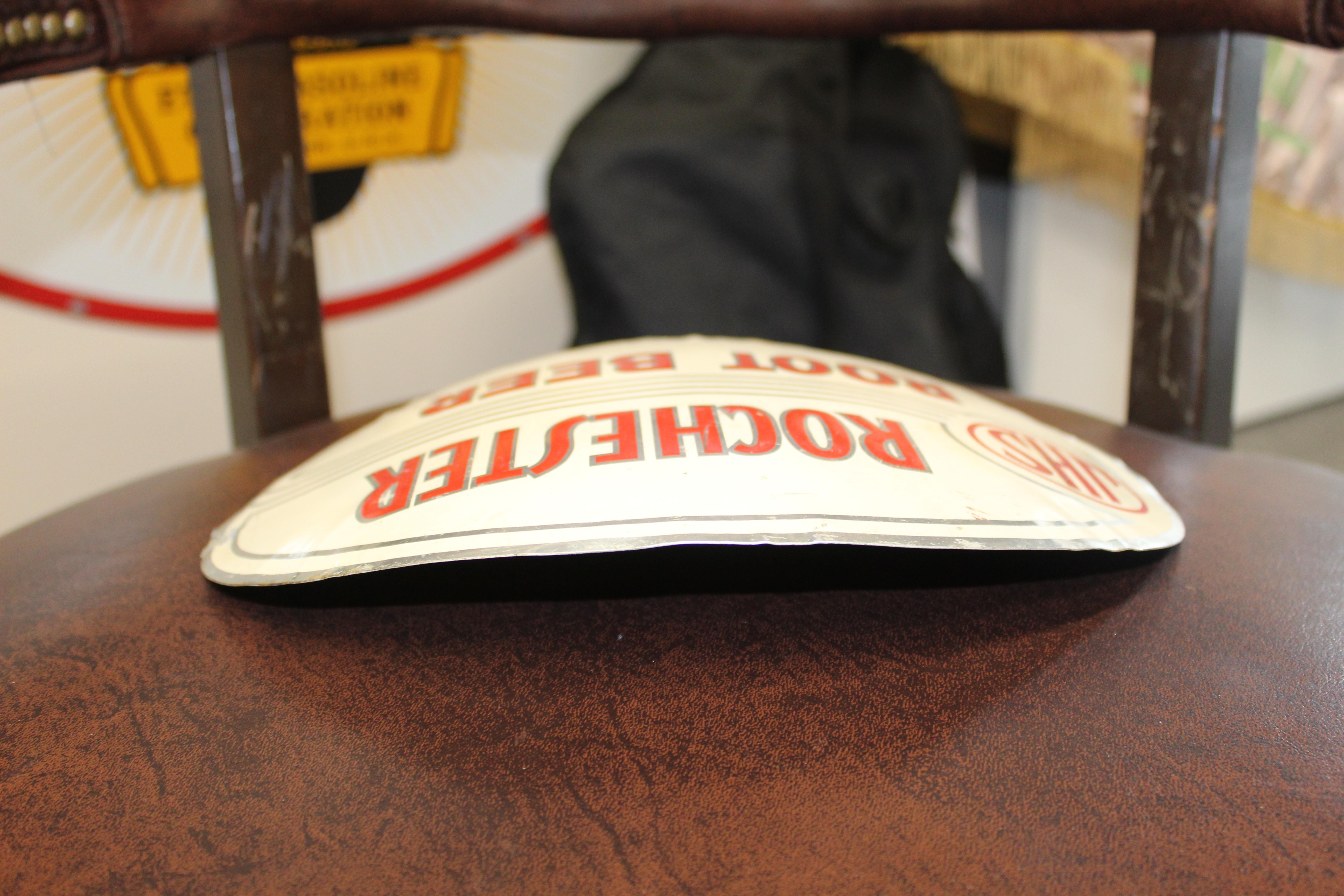 1930s-1940s JHS Rochester Root Beer Sign For Sale 6