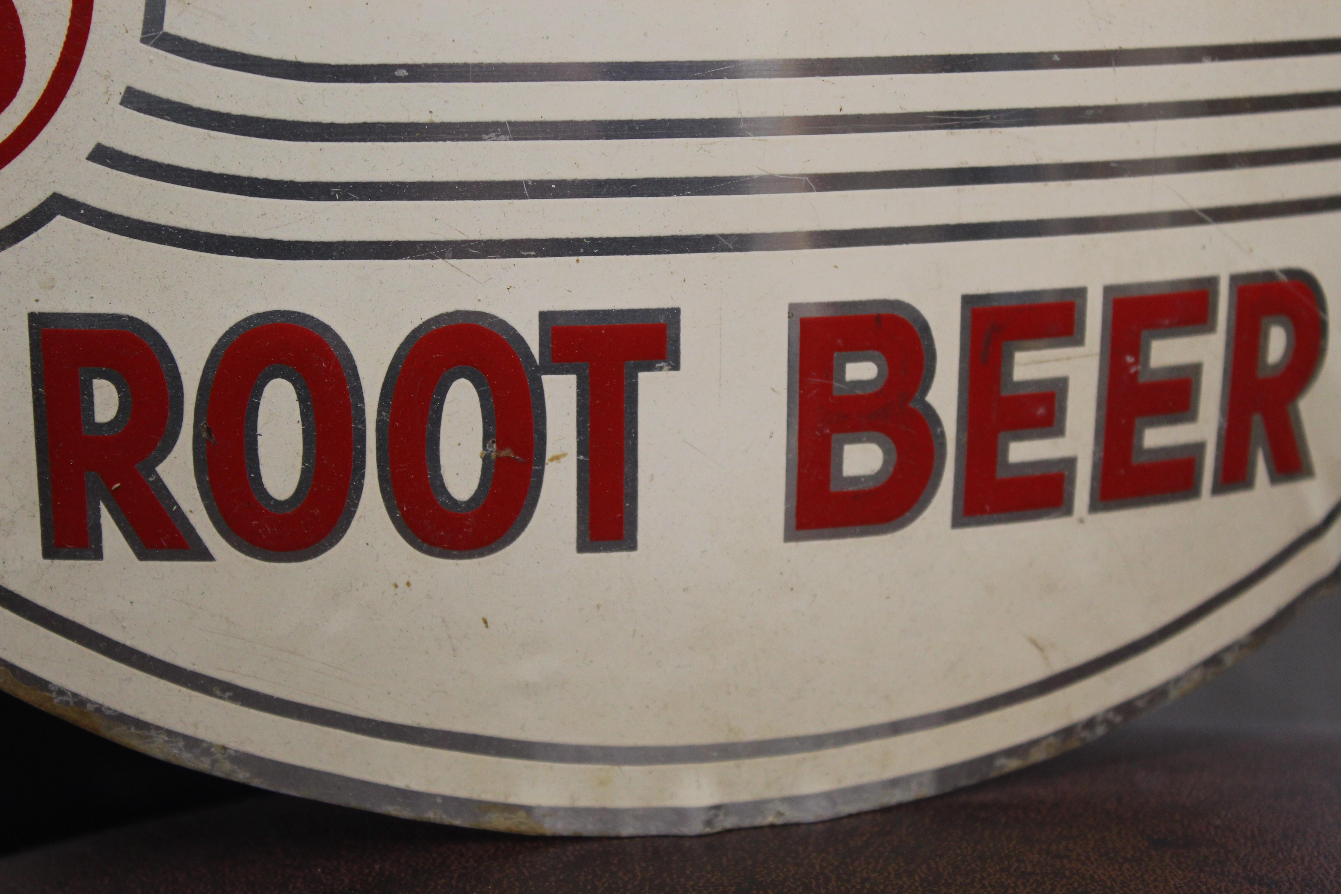1930s-1940s JHS Rochester Root Beer Sign For Sale 1