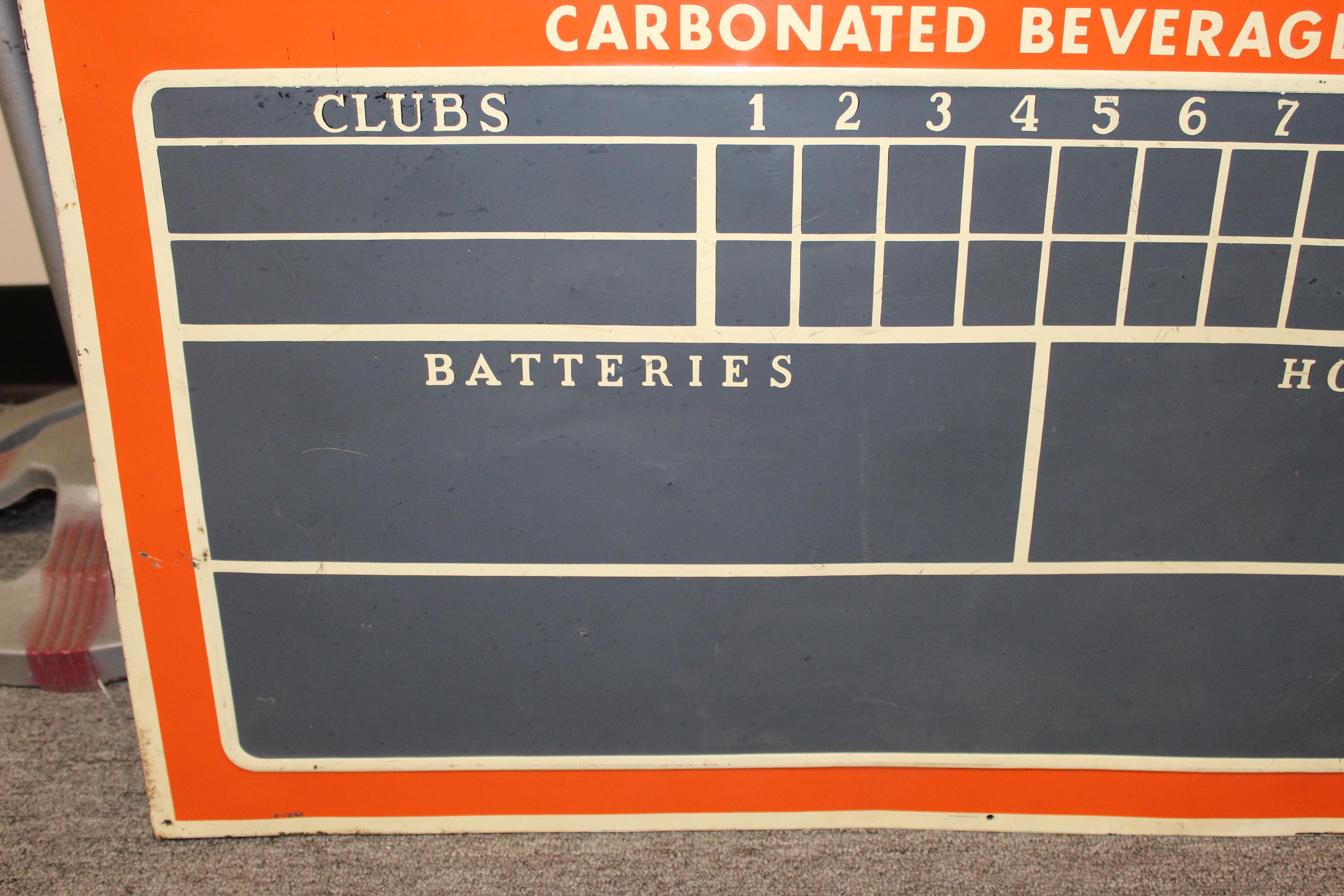 1930s-1940s Orange Crush Tin Advertising Scoreboard Sign For Sale 4