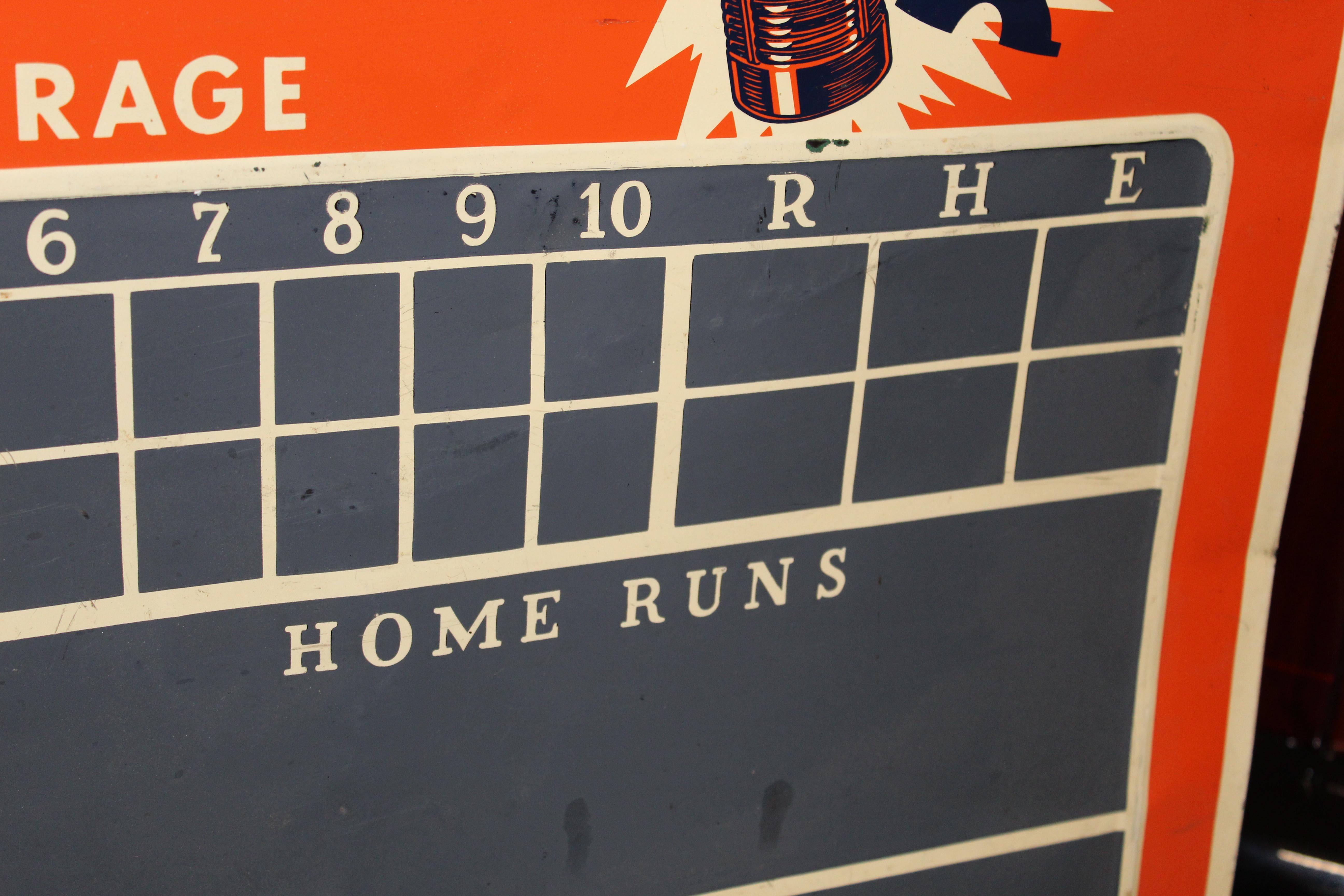 1930s-1940s Orange Crush Tin Advertising Scoreboard Sign For Sale 1