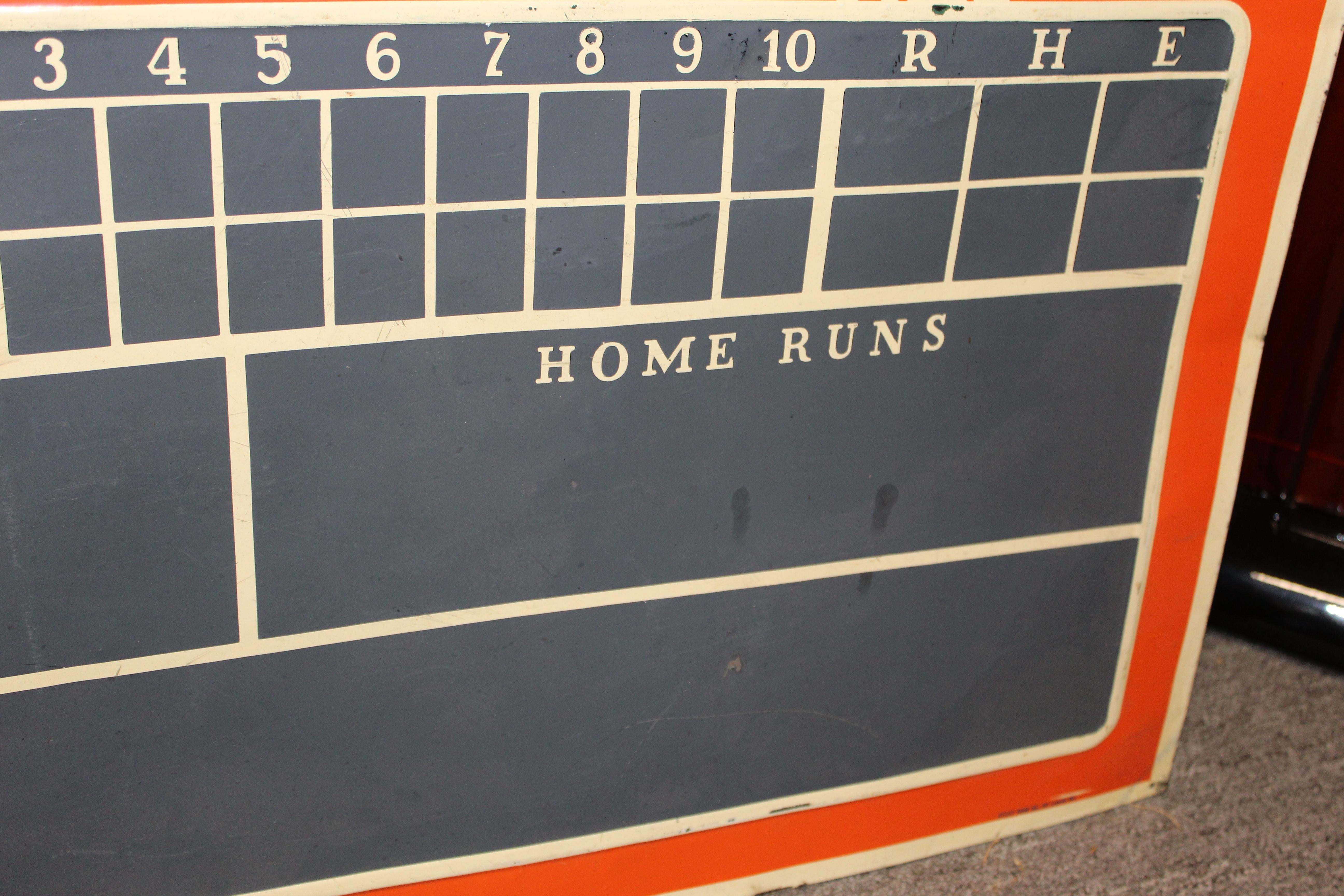 1930s-1940s Orange Crush Tin Advertising Scoreboard Sign For Sale 2