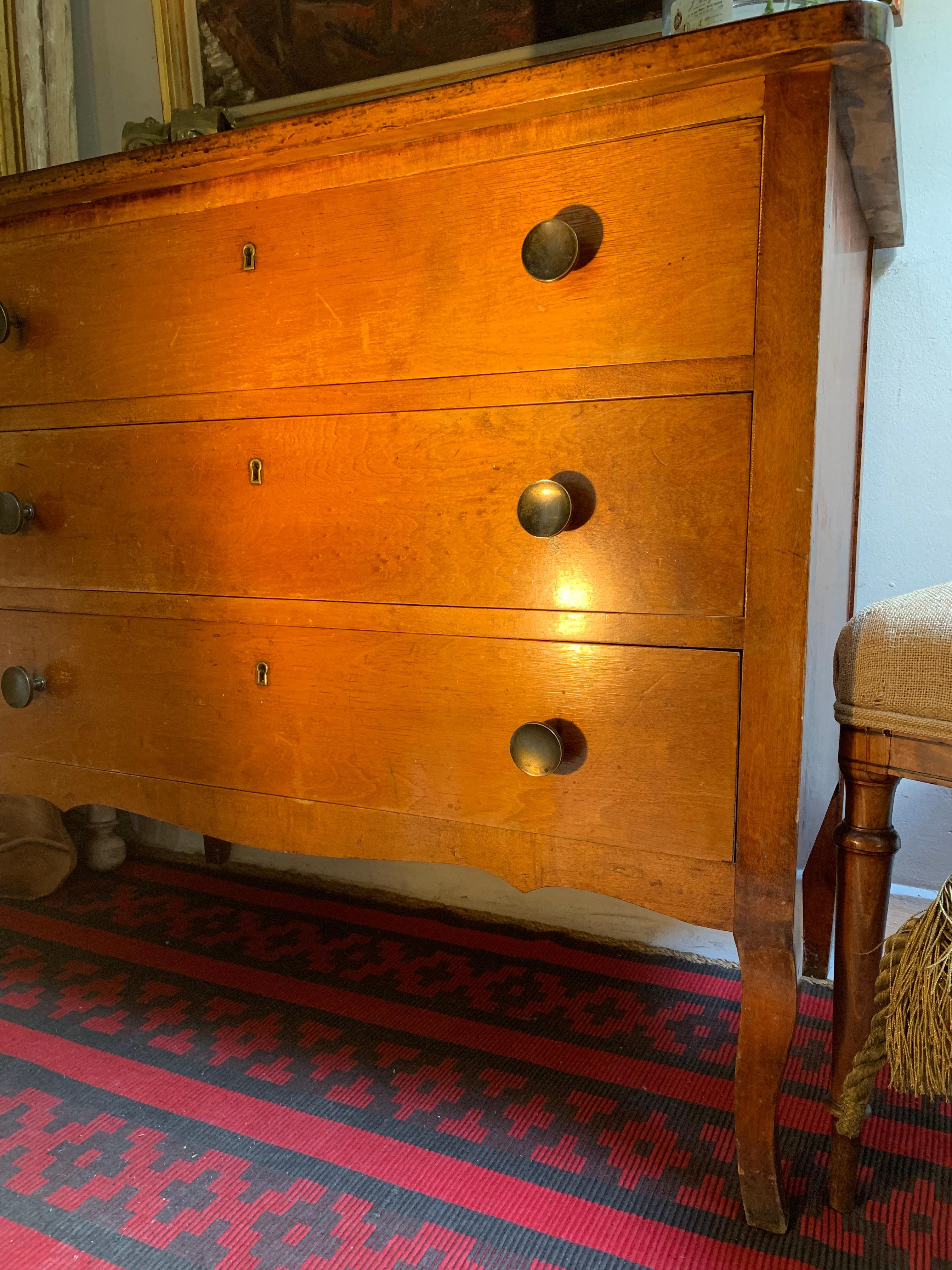 1930/40s Swedish three drawer commode In Good Condition For Sale In London, GB