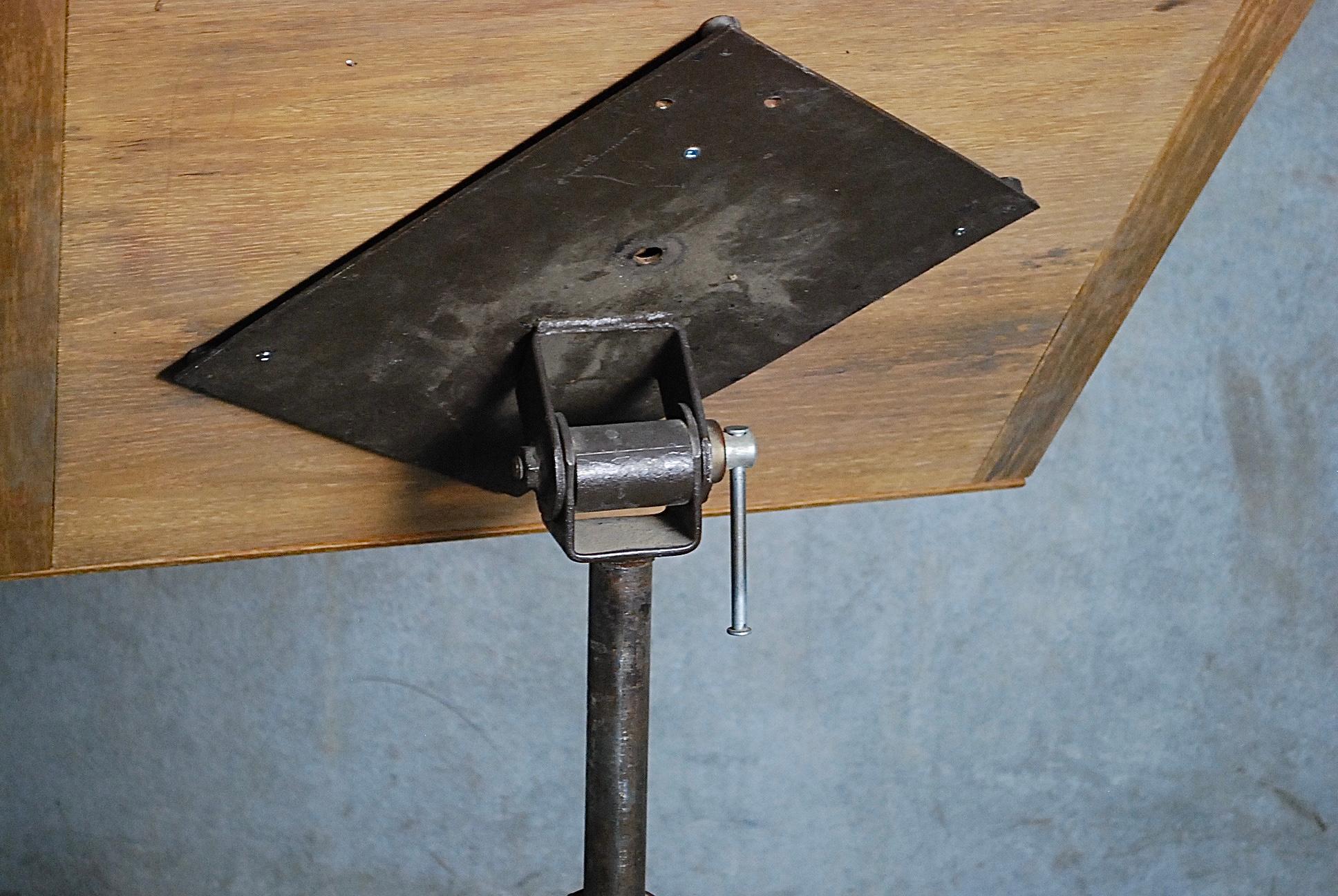 1930 Adjustable Drafting Table In Good Condition In Surrey, BC