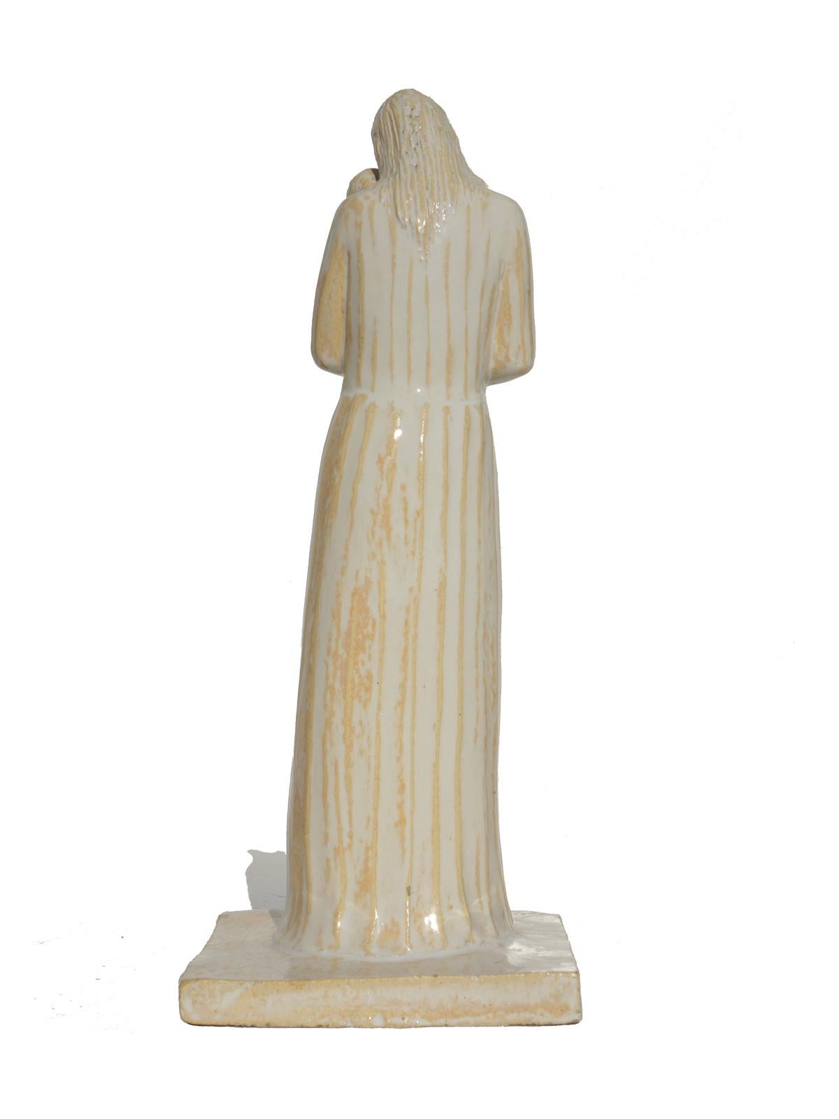 1930 Angelo Biancini Ceramiche Morelli Sculpture Ivoire Poterie Maternité Excellent état - En vente à Brescia, IT