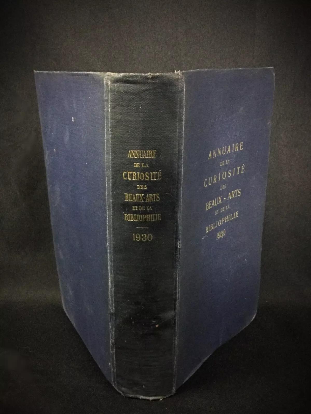 Mid-20th Century 1930 Annuaire des Beaux-Arts et Bibliophilie by Adolphe Lion - 2Y281 For Sale