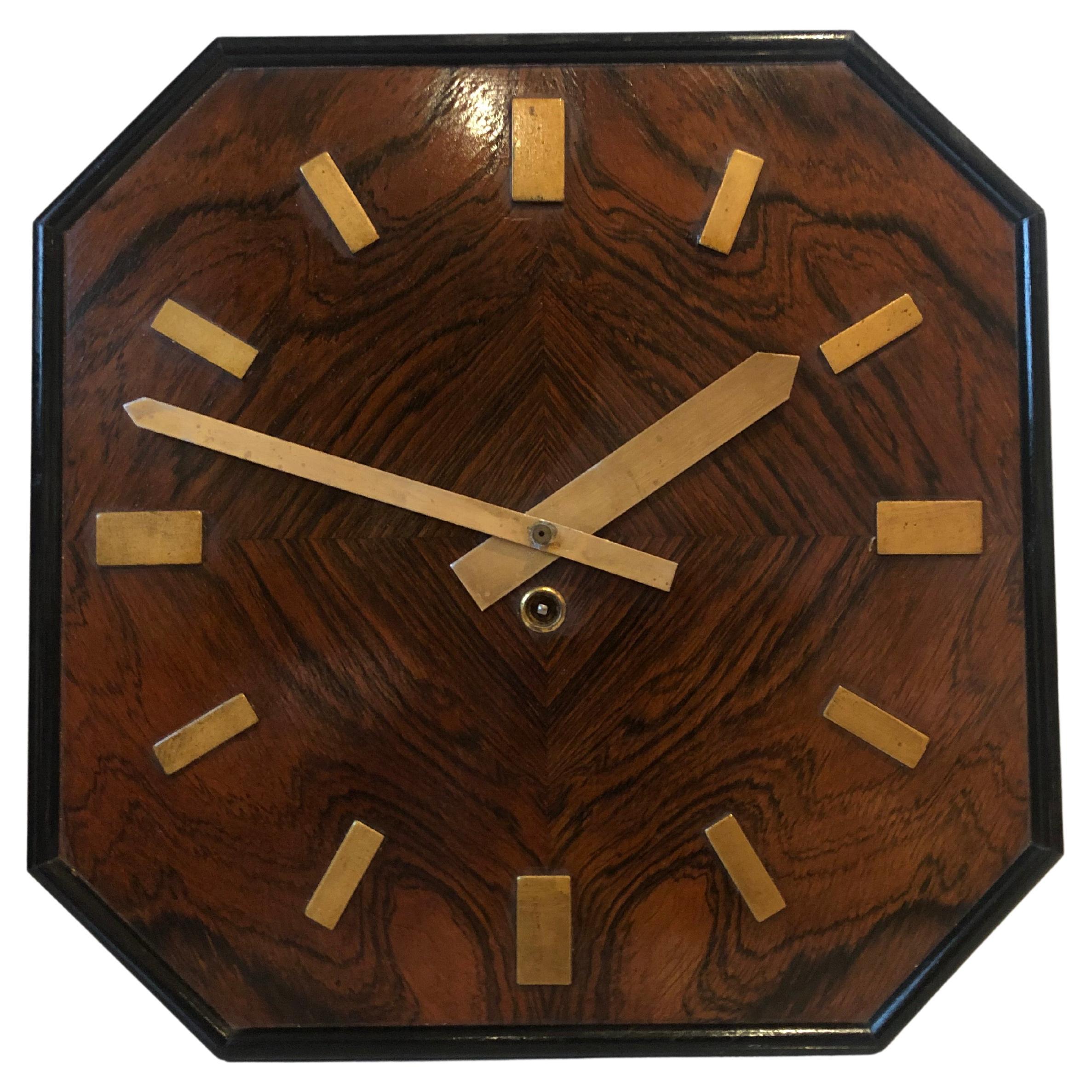 1930 Antique Germany Wooden Wall Clock