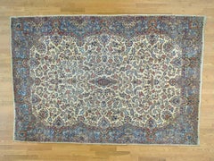 1930 Antique Persian Kerman Palace Size Rug Ivory, Clean