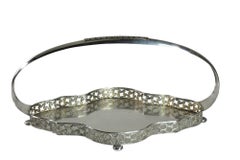 1930 Arrigo Finzi Italian Design Silver Metal Silverplate Tray