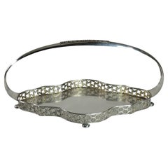 1930 Arrigo Finzi Italian Design Silver Metal Silverplate Tray