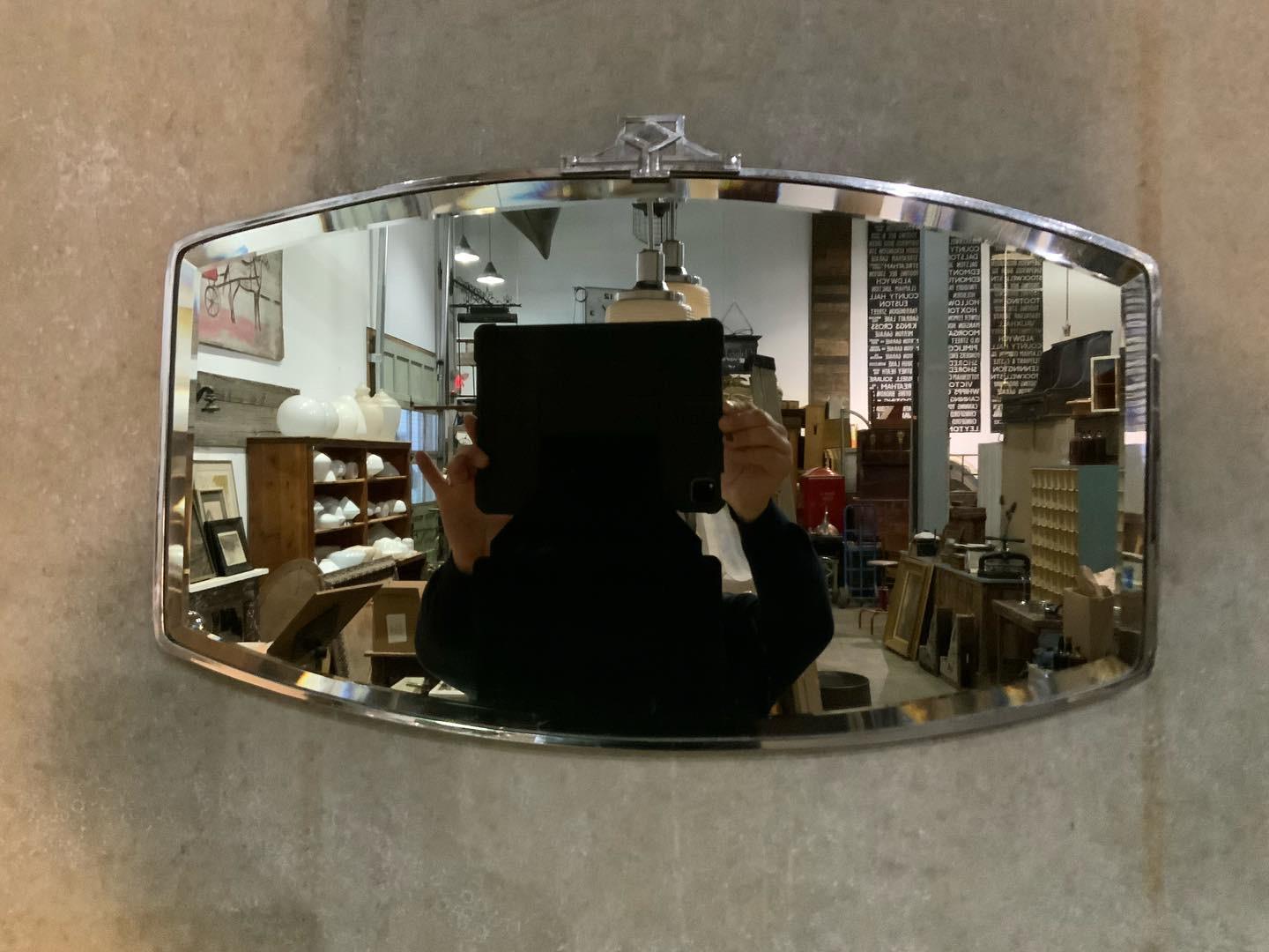 1930 Art Deco Bevelled Mirror In Good Condition For Sale In Surrey, BC