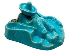 1930 Art Deco Catalina Island Siesta Pottery Ashtray And Pipe Holder