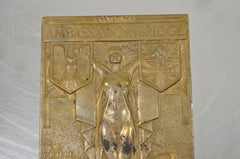 1930 Art Deco Detroit Ambassador Bridge Bronze Paperweight Jonathan Swanson