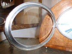 1930 Art Deco Dome French Mantel Table Desk Clock Thuya Burr Lemonwood Rosewood