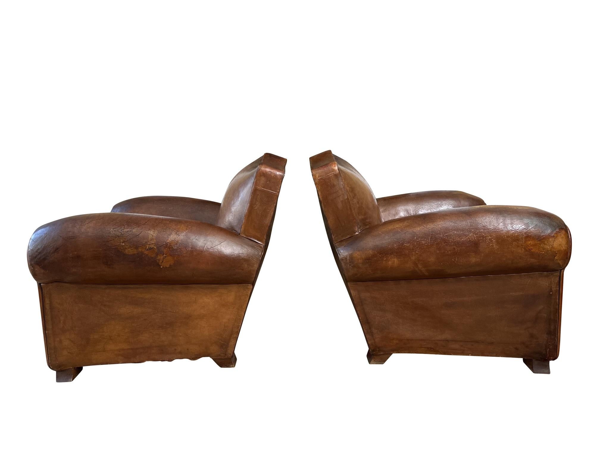 Fauteuils club français Art Déco 1930 à dossier moutarde, Christian Lacroix Bon état - En vente à Brooklyn, NY