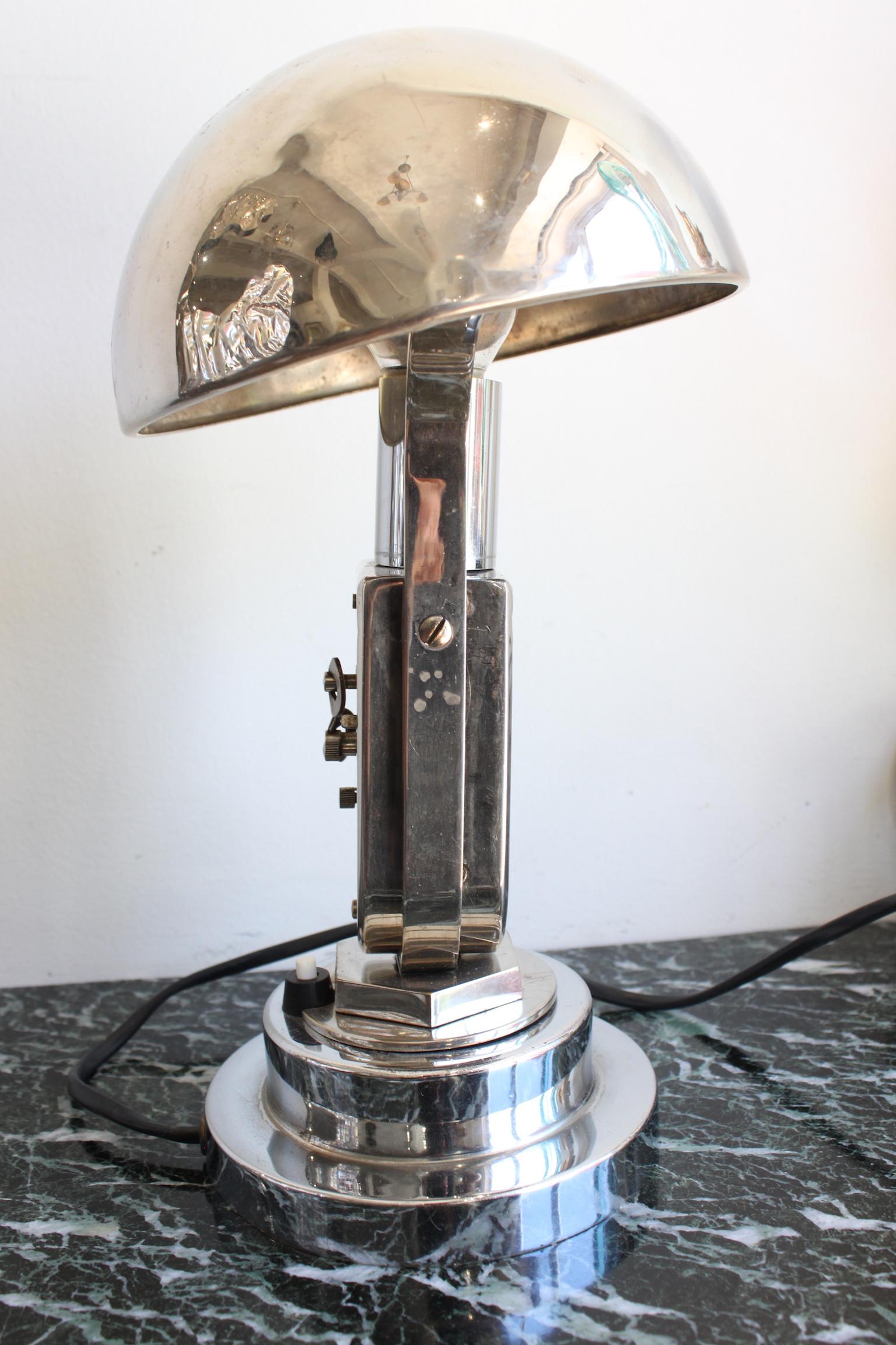 1930 Art Deco Mofem Lamp and Clock In Good Condition In Marseille, FR