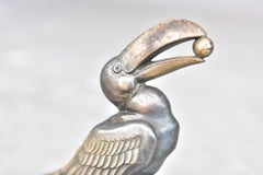 1930 Art Deco Coppia di fermalibri con tucani di Frécourt