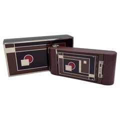 Vintage 1930 Art Deco Walter Dorwin Teague Kodak 1A Gift Camera in Original Box and Case