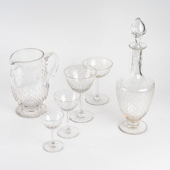 1930 Baccarat 42 Pieces Crystal Paris Set of 40 Glasses 1 Decanter 1 Pitcher