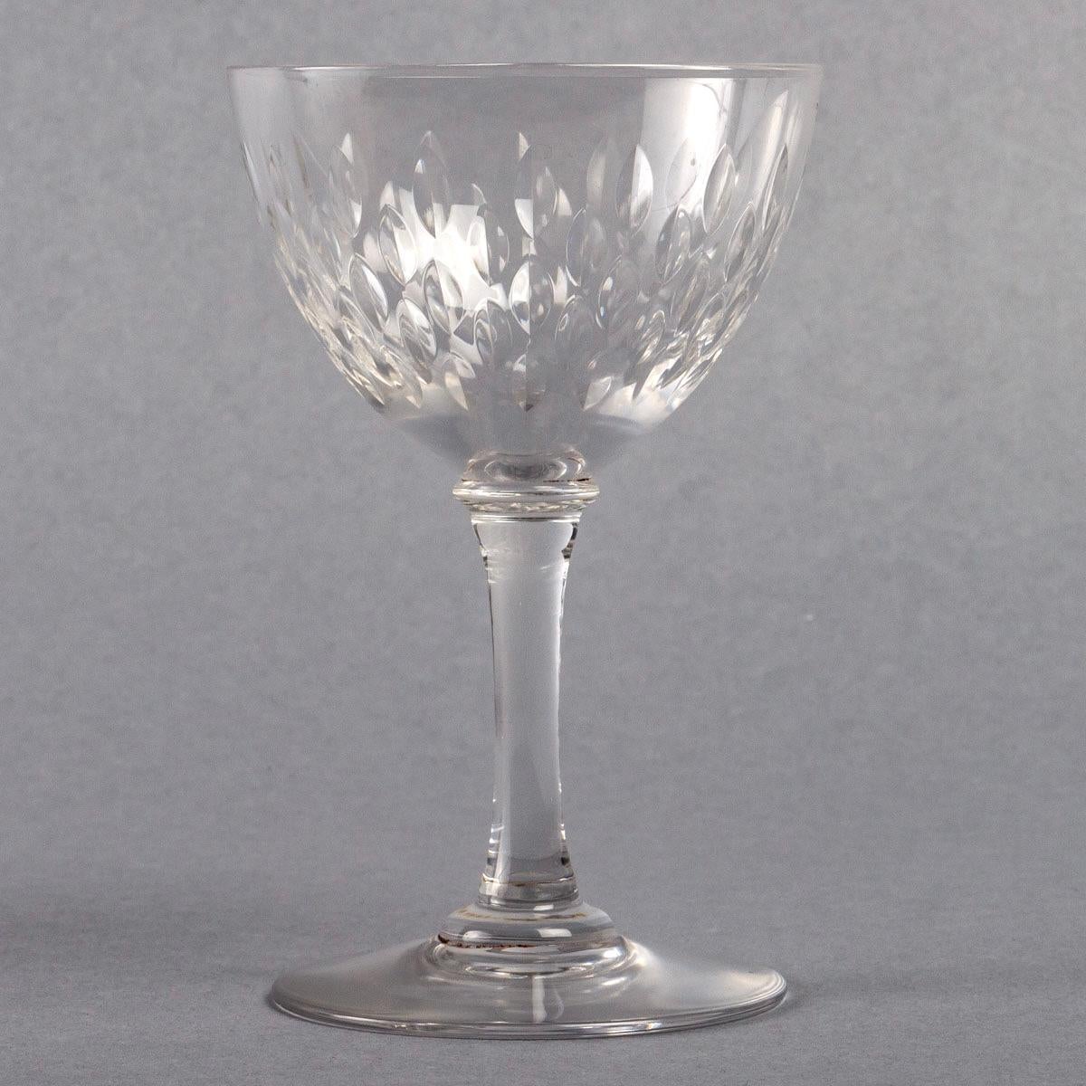 1930 Baccarat 42 Pieces Crystal Paris Set of 40 Glasses 1 Decanter 2