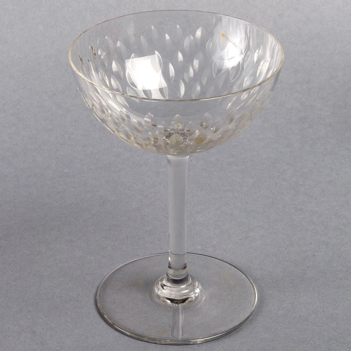 Art Glass 1930 Baccarat 42 Pieces Crystal Paris Set of 40 Glasses 1 Decanter