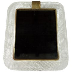 1930 Barovier & Toso Art Deco Twisted Murano Glass Table Mirror