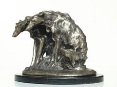 1930 Bruno Tornati Cacciapuoti Italian Art Deco Sculpture Greyhound