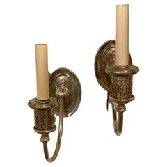 1930 Appliques Caldwell à une lumière, plaquées argent