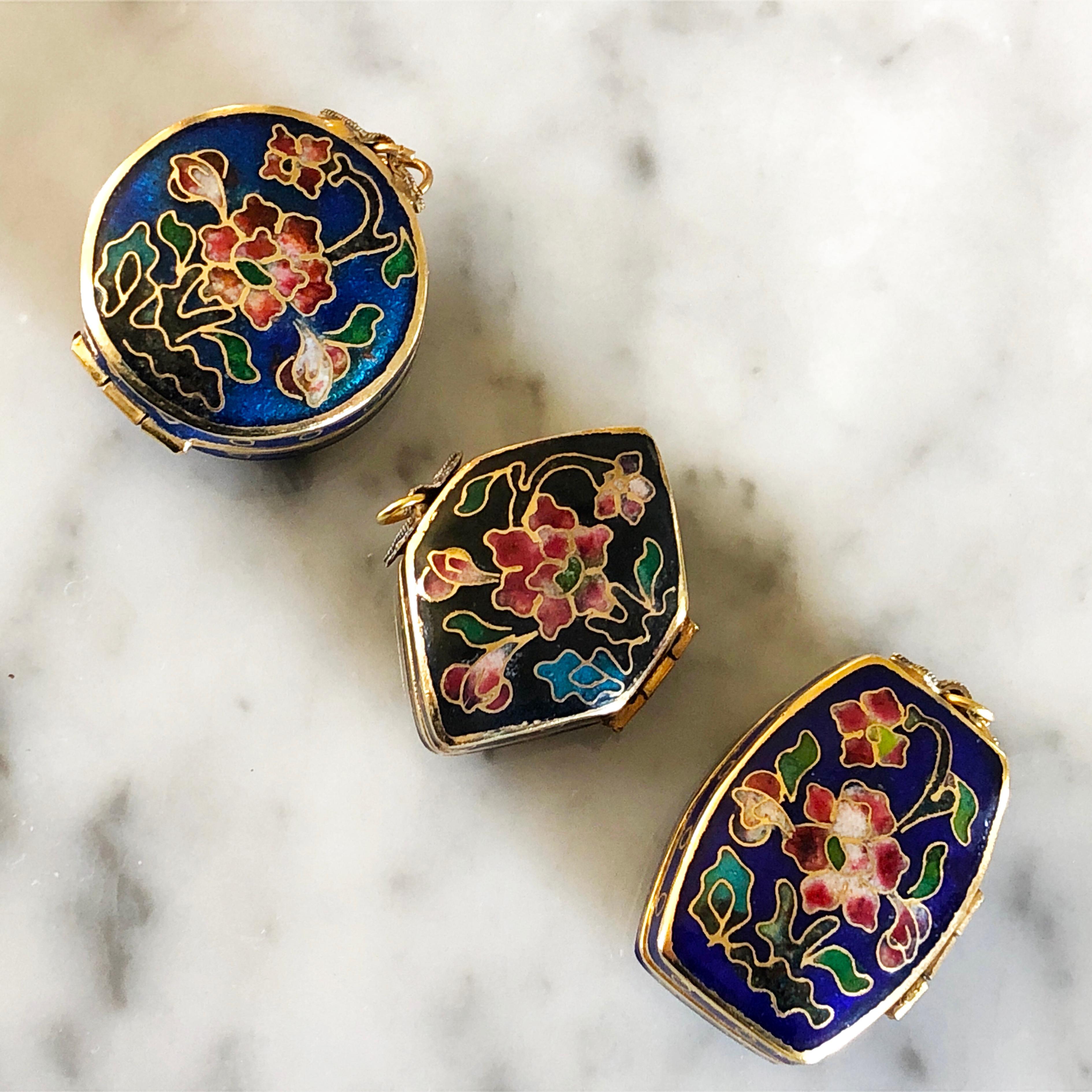 1930 Chinese Export Cloisonné Pill Boxes Collection 8