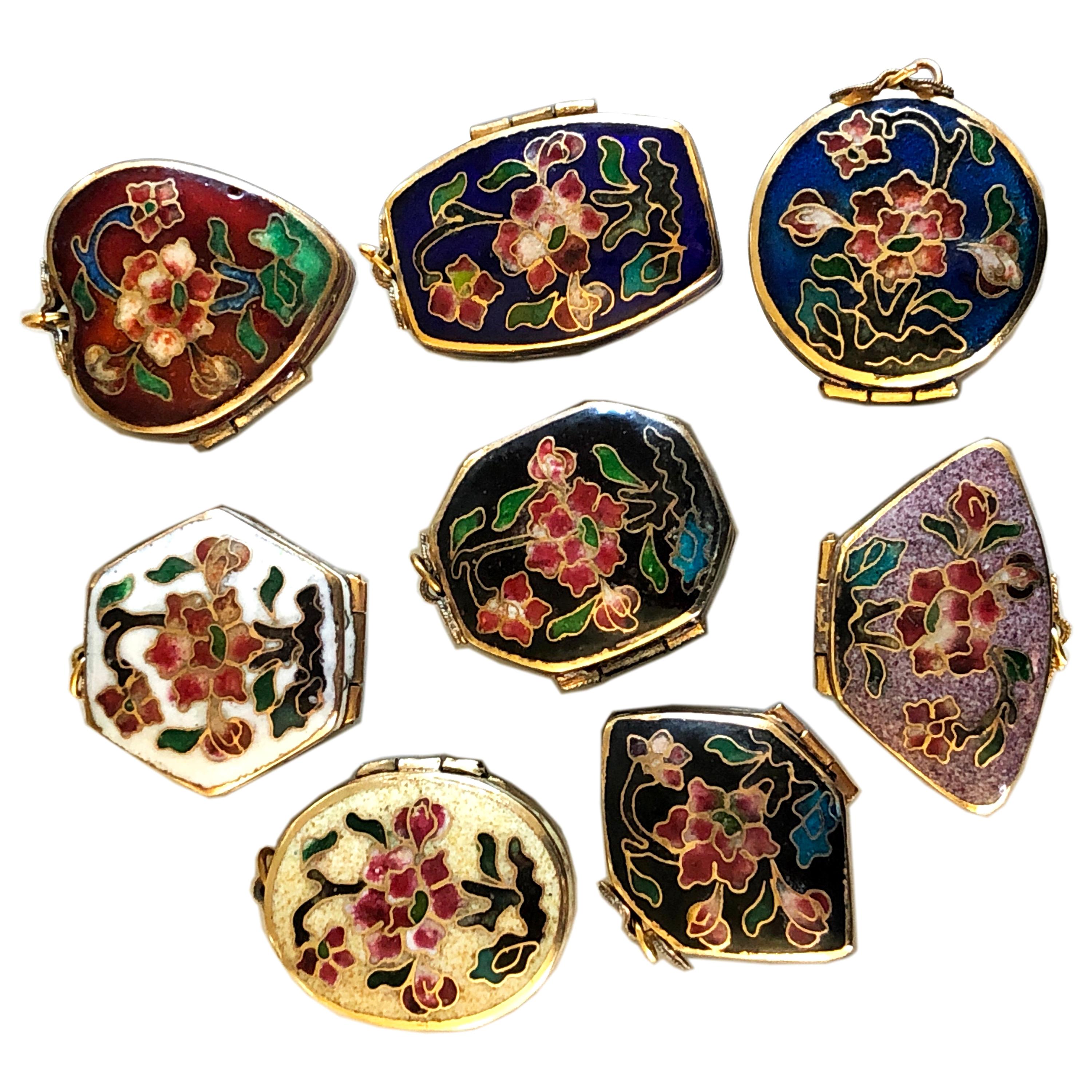1930 Chinese Export Cloisonné Pill Boxes Collection