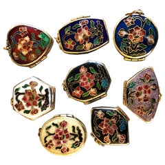 Collection de boîtes à pilules en cloisonné d'exportation chinoise de 1930