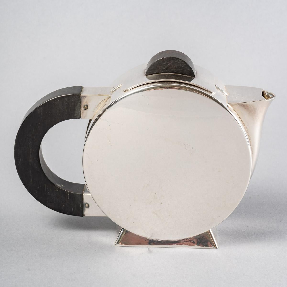 1930 Christofle Christian Fjerdingstad - Coffee Tea Set Art Deco Silver Plated 4