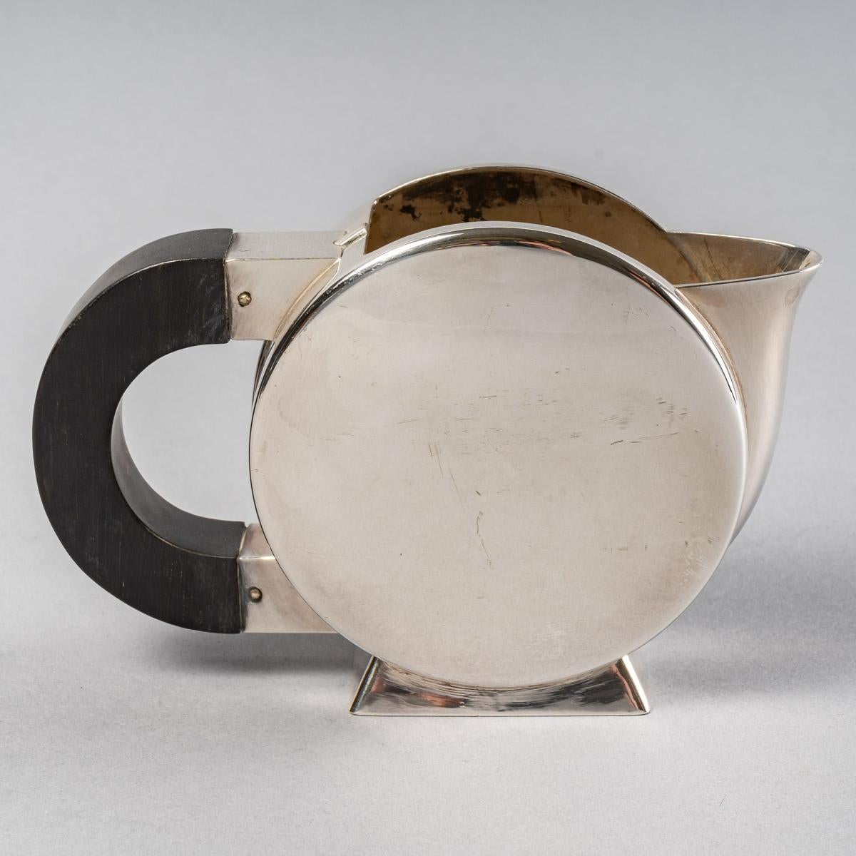 French 1930 Christofle Christian Fjerdingstad - Coffee Tea Set Art Deco Silver Plated