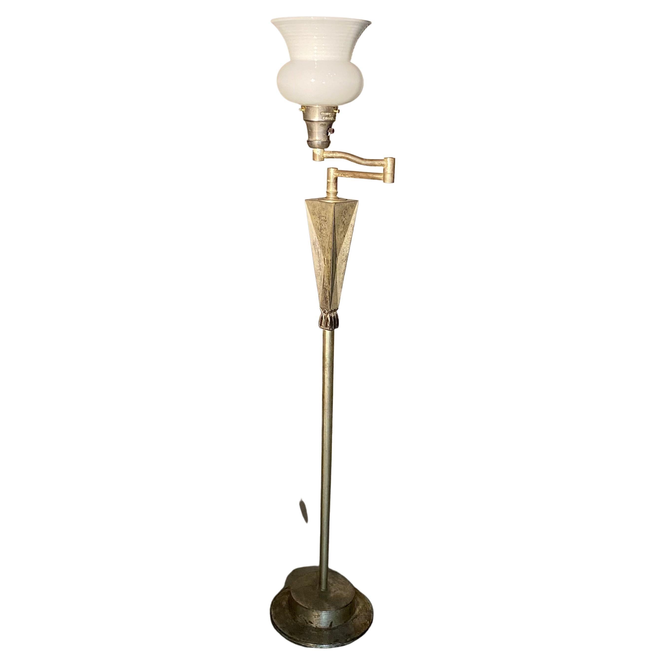 1930 Colonial Premier Silver Finish Floor Lamp
