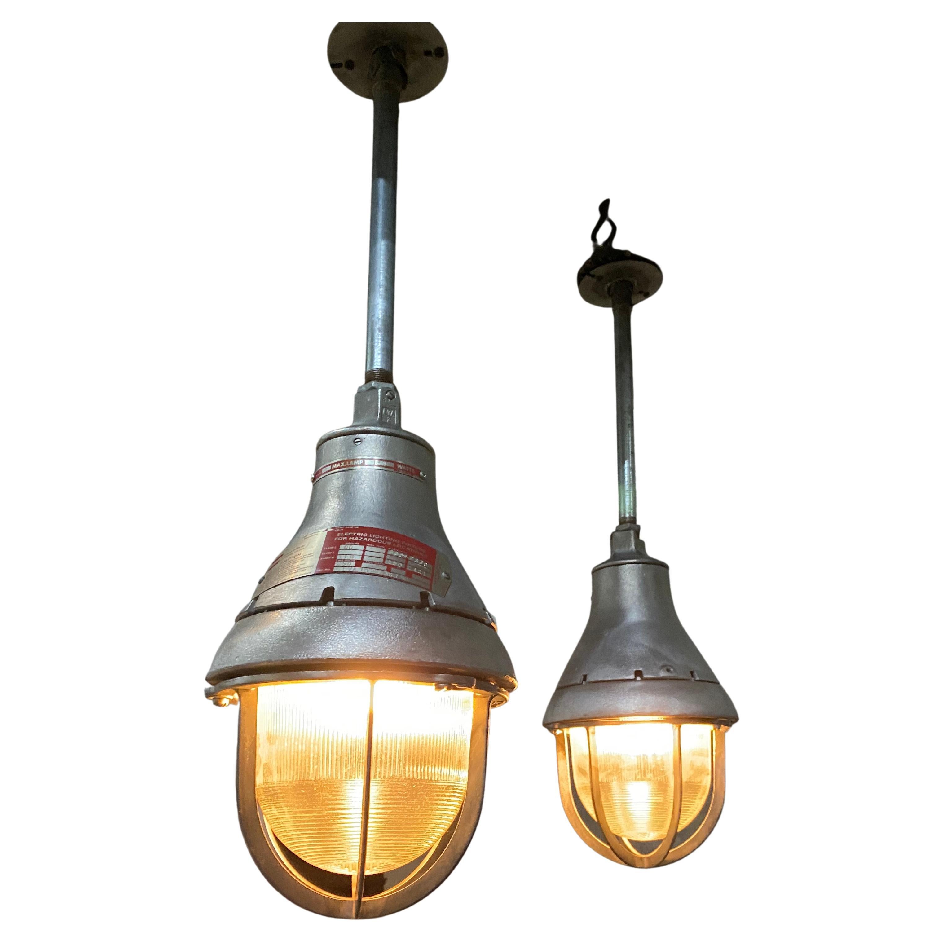 1930 Crouse Hinds Industrial Pendant For Sale