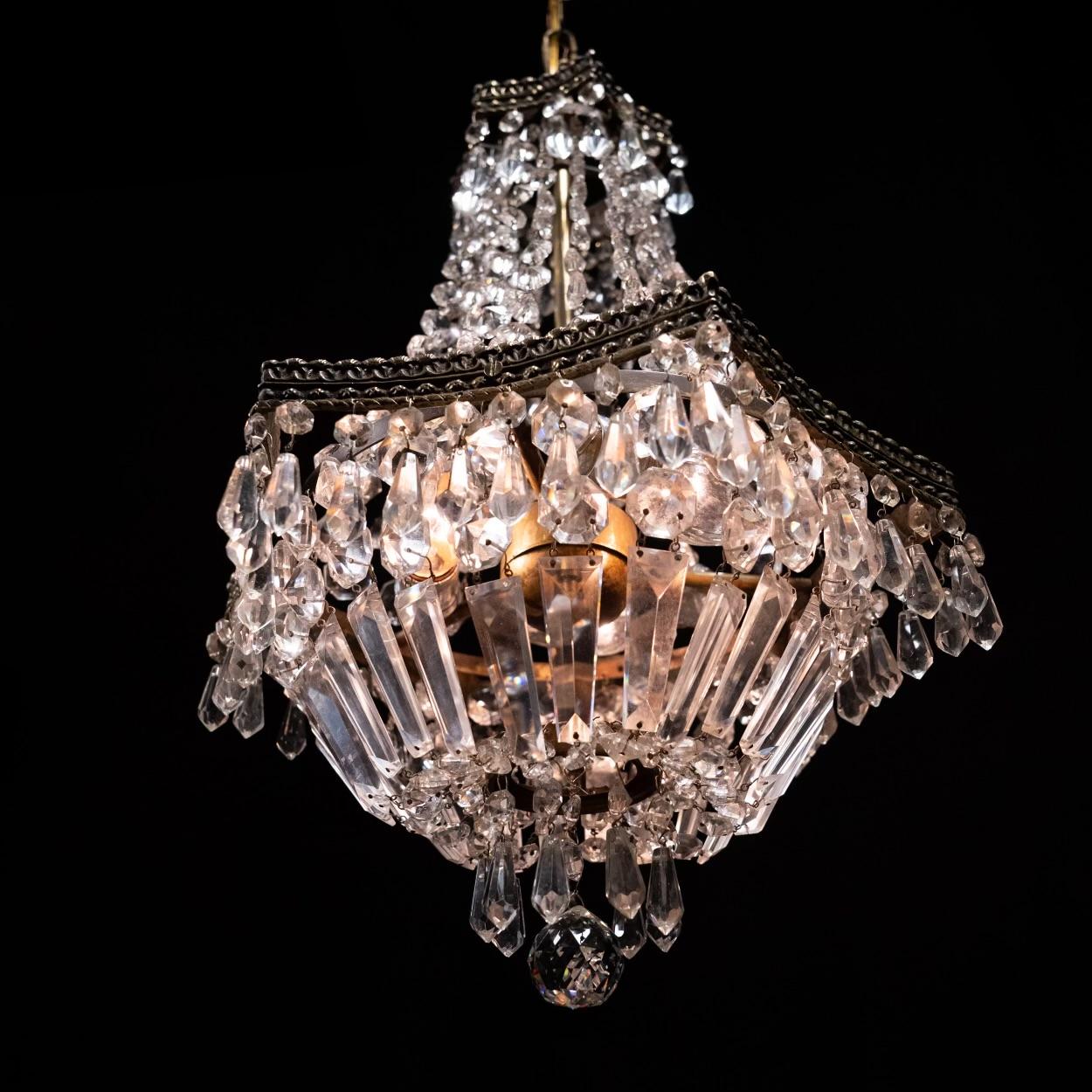 Lampadari impero in cristallo del 1930 - NYC in vendita 3