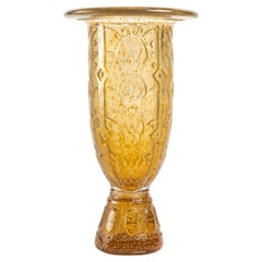 Vintage 1930 Daum Large Vase on Pedestal