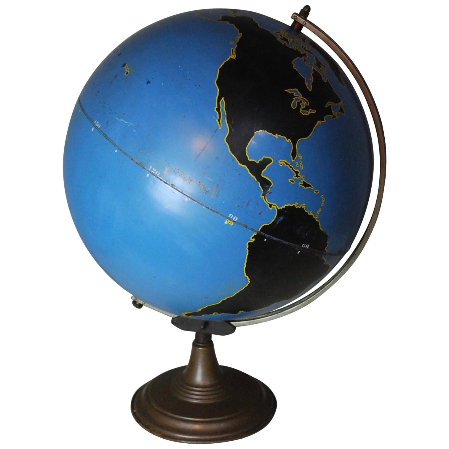 1930 Denoyer Geppert Military World Globe