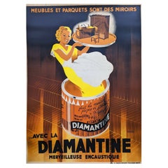 1930 Diamantine Polish Original Vintage Poster